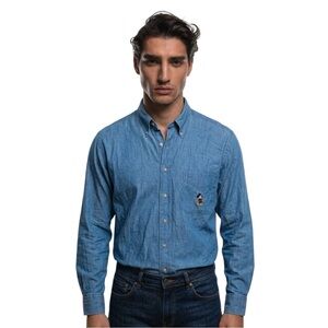 🐭‎ Vintage Mickey & Co. Chambray Denim Shirt – Made in USA – Men’s M